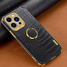 Soft Luxury Leather Snap On Case Cover XD3 for Apple iPhone 15 Pro Max Black