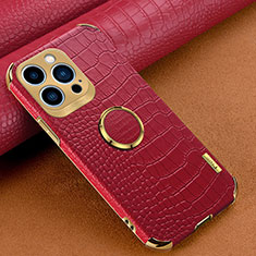 Soft Luxury Leather Snap On Case Cover XD3 for Apple iPhone 15 Pro Red