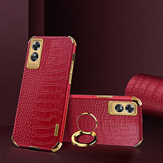 Soft Luxury Leather Snap On Case Cover XD3 for Oppo A17 Red