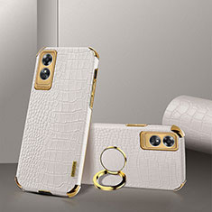 Soft Luxury Leather Snap On Case Cover XD3 for Oppo A17 White