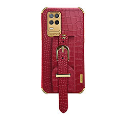 Soft Luxury Leather Snap On Case Cover XD3 for Realme 8 Pro Red