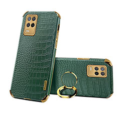 Soft Luxury Leather Snap On Case Cover XD3 for Realme 9 5G India Green