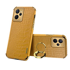 Soft Luxury Leather Snap On Case Cover XD3 for Realme 9i 5G Yellow