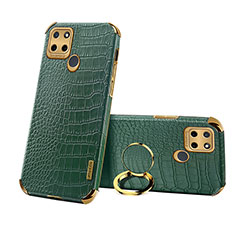 Soft Luxury Leather Snap On Case Cover XD3 for Realme C21Y Green