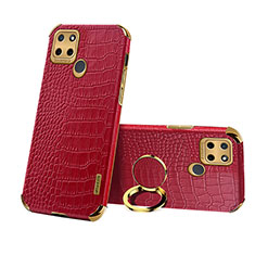 Soft Luxury Leather Snap On Case Cover XD3 for Realme C25Y Red