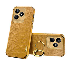 Soft Luxury Leather Snap On Case Cover XD3 for Realme C51 Yellow