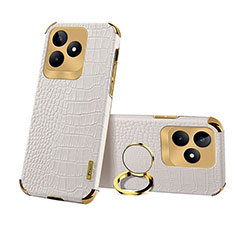 Soft Luxury Leather Snap On Case Cover XD3 for Realme C53 White