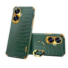 Soft Luxury Leather Snap On Case Cover XD3 for Realme C55 Green