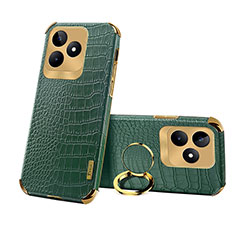 Soft Luxury Leather Snap On Case Cover XD3 for Realme C67 Green