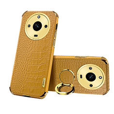 Soft Luxury Leather Snap On Case Cover XD3 for Realme Narzo 60 5G Yellow