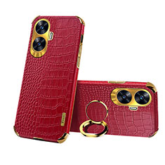 Soft Luxury Leather Snap On Case Cover XD3 for Realme Narzo N55 Red