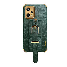 Soft Luxury Leather Snap On Case Cover XD3 for Realme V25 5G Green