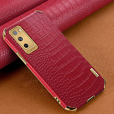 Soft Luxury Leather Snap On Case Cover XD3 for Samsung Galaxy S20 FE (2022) 5G Red