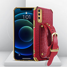 Soft Luxury Leather Snap On Case Cover XD3 for Vivo Y12A Red