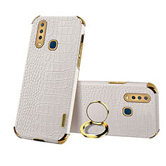 Soft Luxury Leather Snap On Case Cover XD3 for Vivo Y15 White