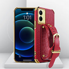 Soft Luxury Leather Snap On Case Cover XD3 for Vivo Y16 Red