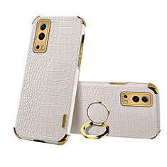 Soft Luxury Leather Snap On Case Cover XD3 for Vivo Y75s 5G White