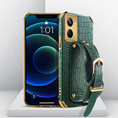 Soft Luxury Leather Snap On Case Cover XD4 for Realme 10 Pro 5G Green