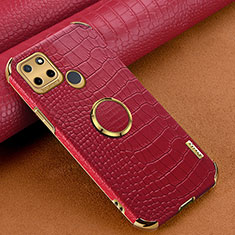 Soft Luxury Leather Snap On Case Cover XD4 for Realme C21Y Red