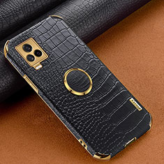 Soft Luxury Leather Snap On Case Cover XD4 for Vivo iQOO 7 Legend 5G Black