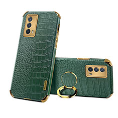 Soft Luxury Leather Snap On Case Cover XD4 for Vivo iQOO Z5 5G Green