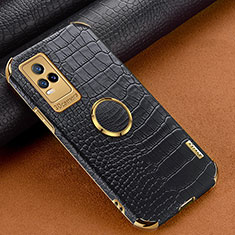 Soft Luxury Leather Snap On Case Cover XD4 for Vivo V21e 4G Black