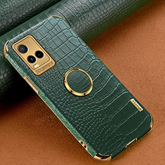 Soft Luxury Leather Snap On Case Cover XD4 for Vivo Y21 Green