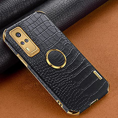 Soft Luxury Leather Snap On Case Cover XD4 for Vivo Y31 (2021) Black