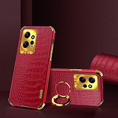 Soft Luxury Leather Snap On Case Cover XD4 for Xiaomi Redmi Note 12 4G Red