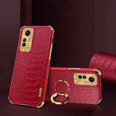 Soft Luxury Leather Snap On Case Cover XD4 for Xiaomi Redmi Note 12S Red