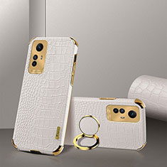 Soft Luxury Leather Snap On Case Cover XD4 for Xiaomi Redmi Note 12S White