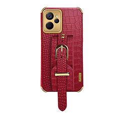 Soft Luxury Leather Snap On Case Cover XD5 for Realme 10T 5G Red