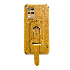 Soft Luxury Leather Snap On Case Cover XD5 for Realme 8 5G Yellow