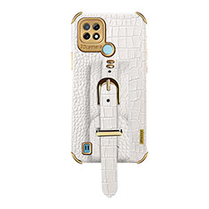 Soft Luxury Leather Snap On Case Cover XD5 for Realme C21 White