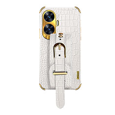 Soft Luxury Leather Snap On Case Cover XD5 for Realme Narzo N55 White