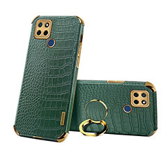 Soft Luxury Leather Snap On Case Cover XD5 for Realme Q2i 5G Green