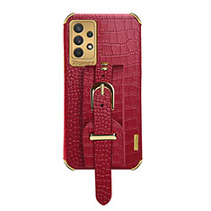 Soft Luxury Leather Snap On Case Cover XD5 for Samsung Galaxy A32 4G Red