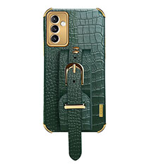 Soft Luxury Leather Snap On Case Cover XD5 for Samsung Galaxy A82 5G Green