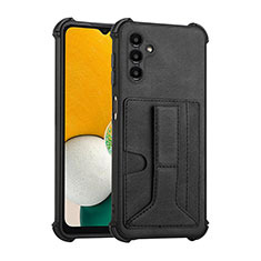 Soft Luxury Leather Snap On Case Cover Y01B for Samsung Galaxy A04s Black