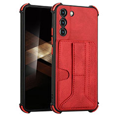 Soft Luxury Leather Snap On Case Cover Y01B for Samsung Galaxy S24 5G Red