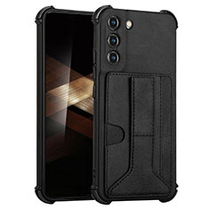 Soft Luxury Leather Snap On Case Cover Y01B for Samsung Galaxy S25 5G Black