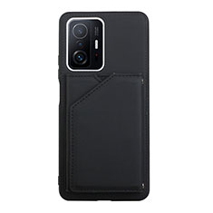 Soft Luxury Leather Snap On Case Cover Y01B for Xiaomi Mi 11T Pro 5G Black