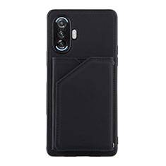 Soft Luxury Leather Snap On Case Cover Y01B for Xiaomi Poco F3 GT 5G Black