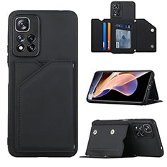 Soft Luxury Leather Snap On Case Cover Y01B for Xiaomi Poco X4 NFC Black