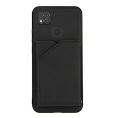 Soft Luxury Leather Snap On Case Cover Y01B for Xiaomi Redmi 9 Activ Black