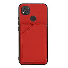 Soft Luxury Leather Snap On Case Cover Y01B for Xiaomi Redmi 9 Activ Red