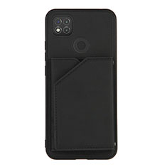 Soft Luxury Leather Snap On Case Cover Y01B for Xiaomi Redmi 9 India Black