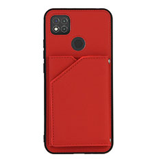 Soft Luxury Leather Snap On Case Cover Y01B for Xiaomi Redmi 9 India Red