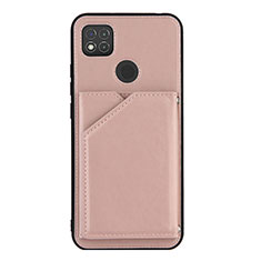 Soft Luxury Leather Snap On Case Cover Y01B for Xiaomi Redmi 9 India Rose Gold