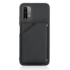 Soft Luxury Leather Snap On Case Cover Y01B for Xiaomi Redmi 9 Power Black